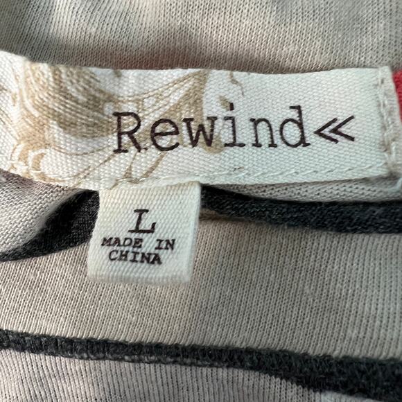 Rewind Striped Top Womens Small Y2K Retro Early 2000s Minimalist Preppy - Picture 2 of 10